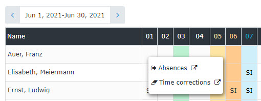 Rechtsklick Gruppenkalender EN